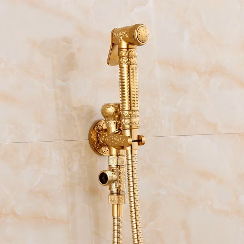 KRAN miscelatore bidet retrò a parete DELIA oro