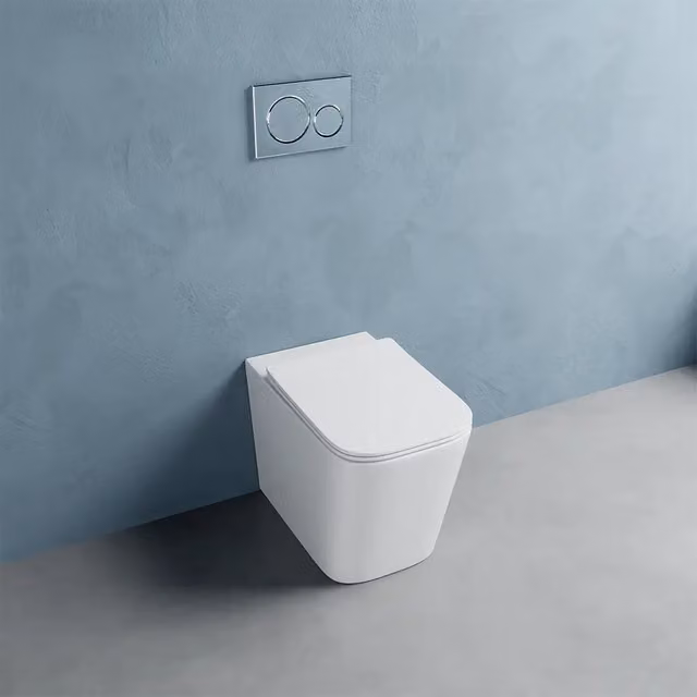 Vaso filomuro in ceramica bianco lucido con sedile soft-close | Londra