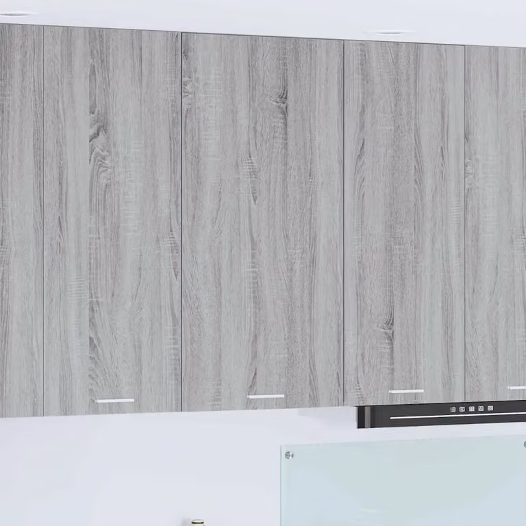 Armadio pensile da cucina moderno vidaXL in MDF, Grigio e Bianco, L 50 cm x P 31 cm x H 100 cm