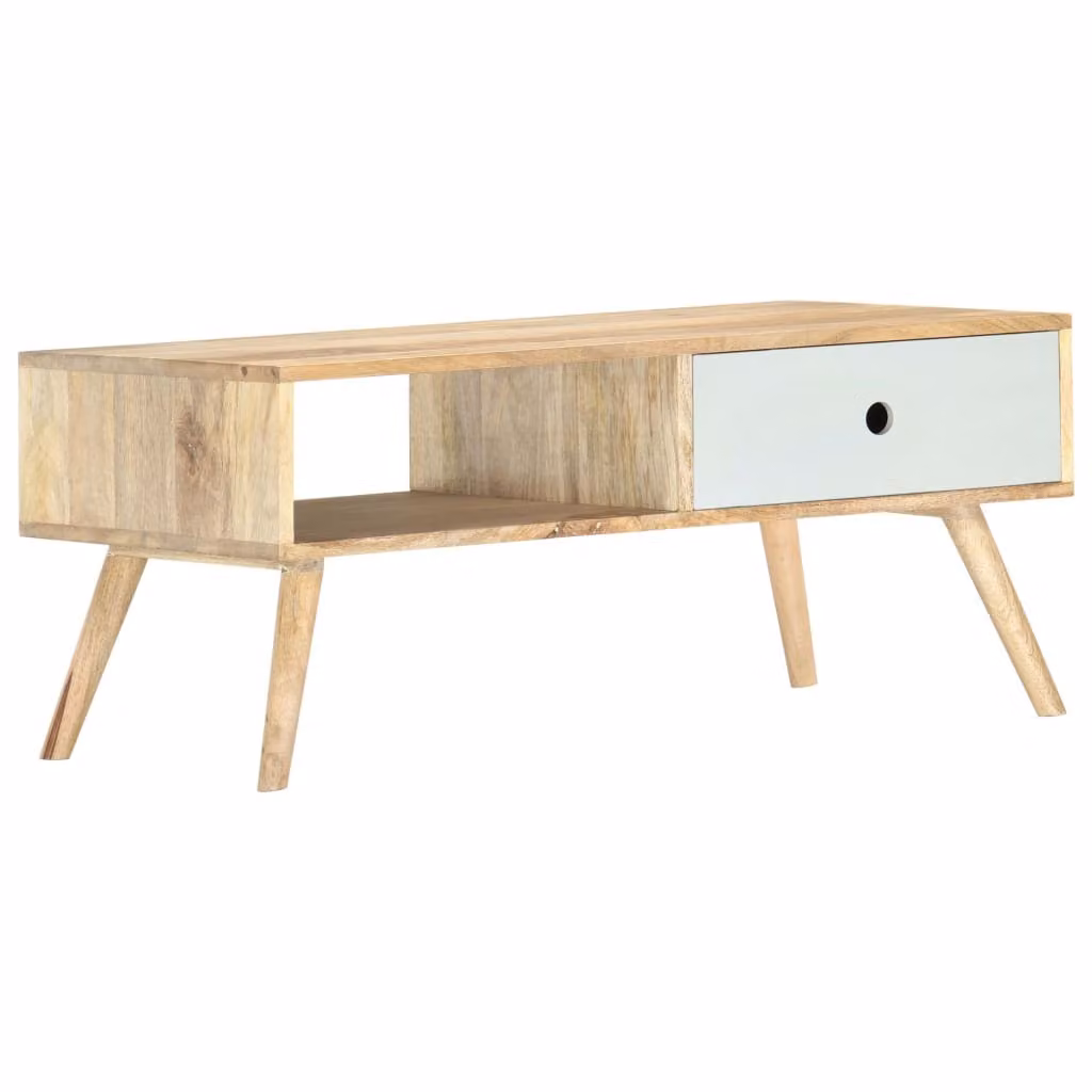 vidaXL Tavolino 90×50×40 cm in legno massiccio di mango - Tavolino - Tavolini - Tavolino - Tavoli laterali