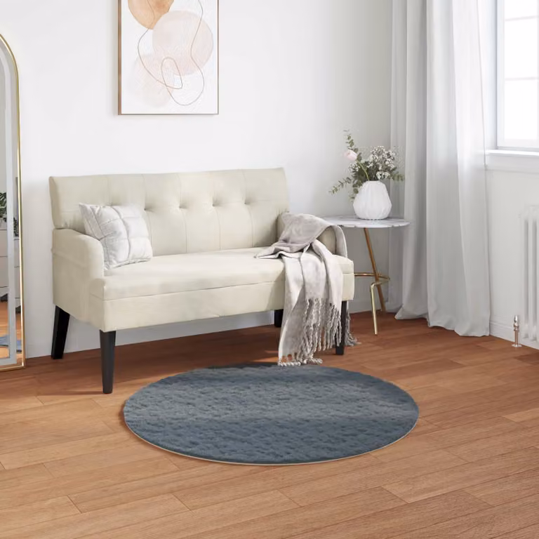 Tappeto antiscivolo vidaXL in ecopelliccia sintetica OLITE Antracite, lavabile e moderno