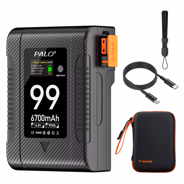 Batteria con montaggio a V, opzioni ad alta capacità, interfaccia touchscreen , BP-99W-CBP-99W-C