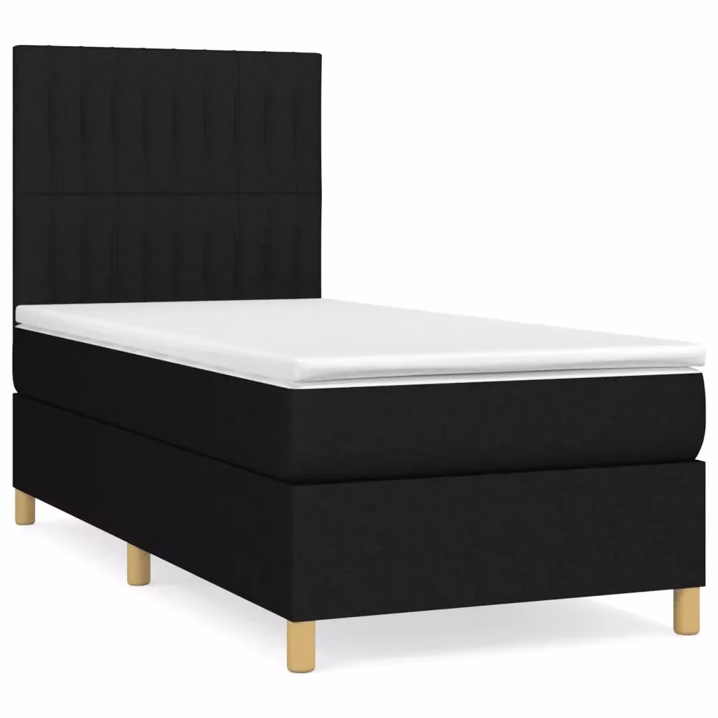 Letto Ibrido con Giroletto a Molle e Materasso vidaXL, Colore Nero e Bianco, L/P/H: 90 x 200 x 203 cm – 2