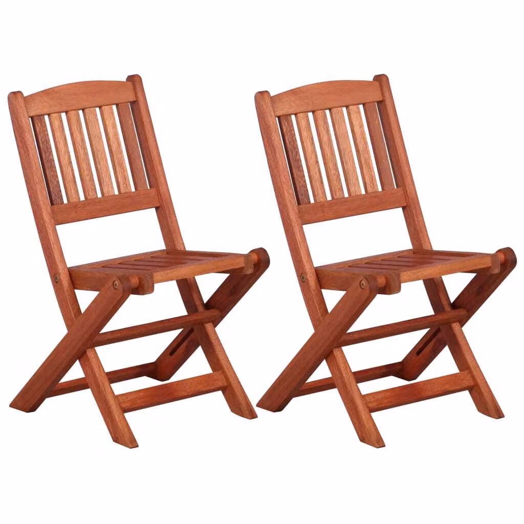 Set da Pranzo per Esterni per Bambini 4 pz Legno di Eucalipto