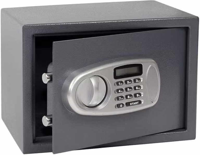 Cassaforte in acciaio RS.25.LCD con serratura elettronica e display LCD, grigio