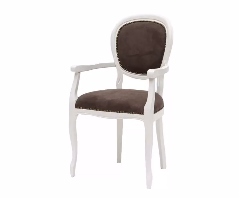 Capotavola shabby chic in legno e microfibra imbottita Mobili 2G marrone L/P/H: 50 x 47 x 100 cm