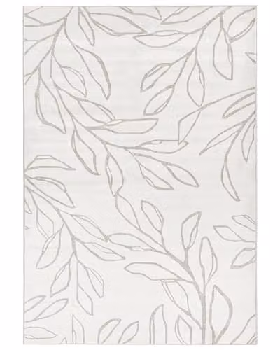 Tappeto Tessuto Motivo a foglie Pelo corto Beige chiaro 200 x 300 cm