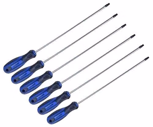 Set di 6 cacciaviti a Esagono extra lunghi, con punte magnetiche, di diverse dimensioni, per l'officina