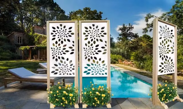 Separè paravento modulabile FIREWORKS Signorbit in legno e PVC bianco L: 70 cm, H: 190 cm – 1