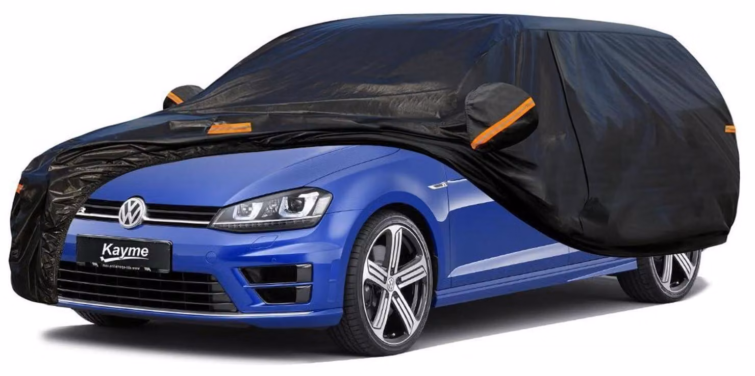 Copertura per auto impermeabile e traspirante, adatta per VW Golf Variant Alltrack (2007-2025), con 7 strati, ideale per la copertura completa dell'auto, protezione dalla polvere, colore nero