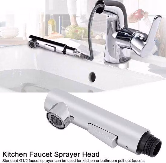 Rubinetto da cucina con doccetta - effetto acciaio inossidabile - accessorio di ricambio per lavelli da cucina.