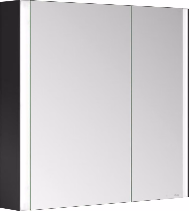 KEUCO SOMARIS Armoire de toilette murale 2 portes, asymétrique, 800mm, 14502372200, 14502372200