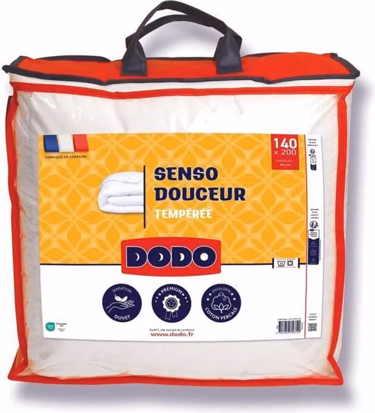 Piumino medio 350 g/m² - 140 x 200 cm - Bianco