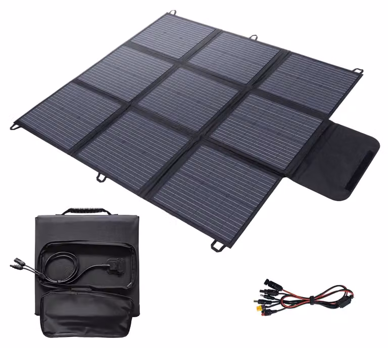 Pannello solare pieghevole da 200 W, grado di protezione IP67, efficienza del 22%, portatile