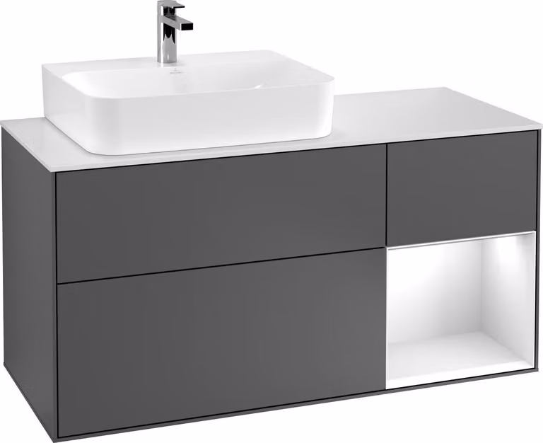 Villeroy & Boch V&B FINION mobile da bagno 1200x603x501 Abdpl bl Reg gls wh/Wln Ve