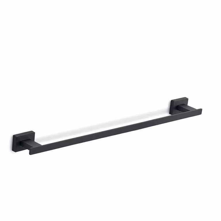 Portasalviette cm 45 da muro in acciaio inox e Cromall 4421-45 Gedy serie ATENA Nero Opaco