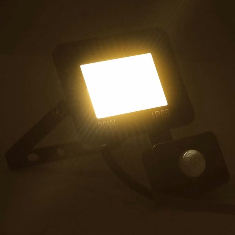 Faretto a LED con Sensore 20 W Bianco Caldo