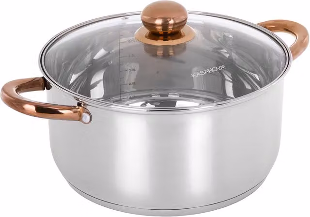 Casseruola 26 cm acciaio inox Meravigliosa con coperchio