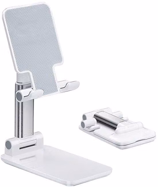 Supporto da scrivania per smartphone - Supporto pieghevole con cuscinetti in silicone
