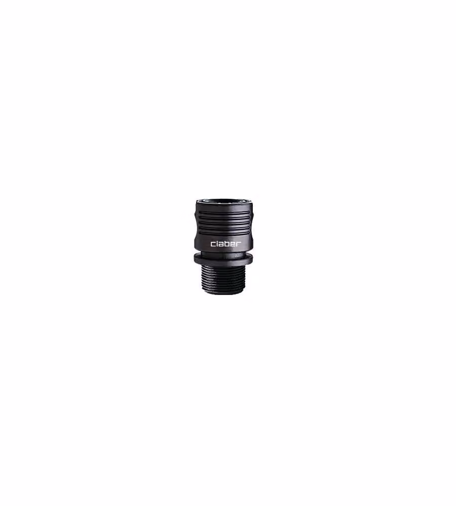 Raccordo automatico universale Claber con filetto 3/4" nero – 2