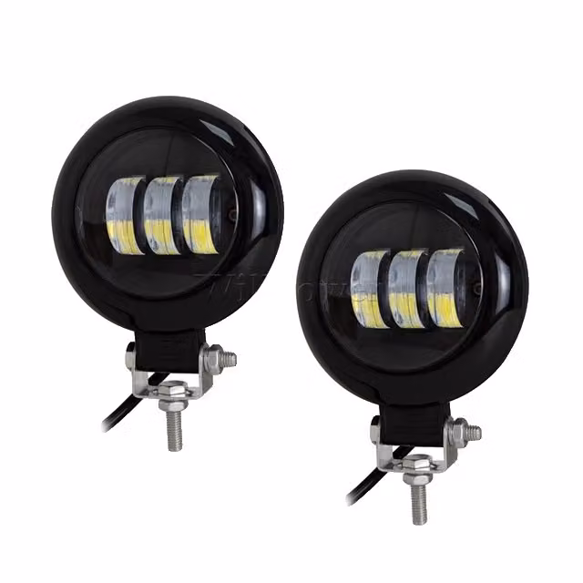 Faretto proiettore a LED, potenza 27W, design impermeabile, nero rotondo