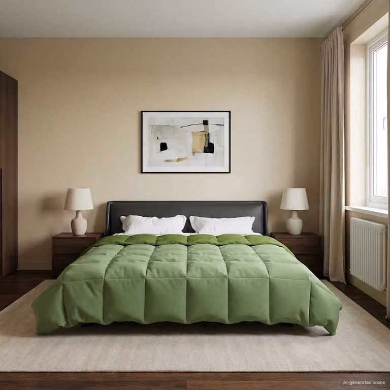 Piumone invernale reversibile in microfibra traspirante vidaXL, Verde, L/P: 240 x 220 cm