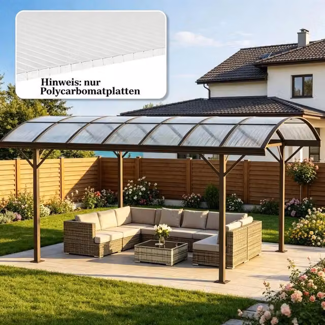 Serra da giardino con pannelli in policarbonato 4 mm trasparenti con protezione UV per esterno 120×60 cm