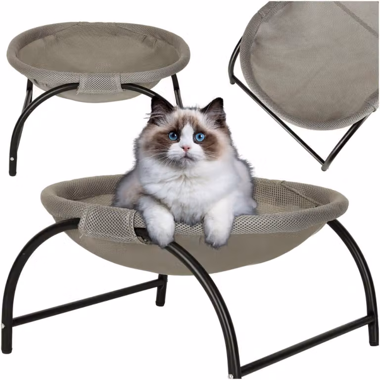 Cuccia a amaca per gatti, lettiera per animali con piedini, 45x42x23 cm