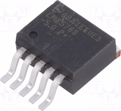 1x Convertitore DC/DC UEing: 4÷40V TO263-5, Uuscita: 5V, tipo buck, LM2576S-5.0/NOPB, regolatore di tensione