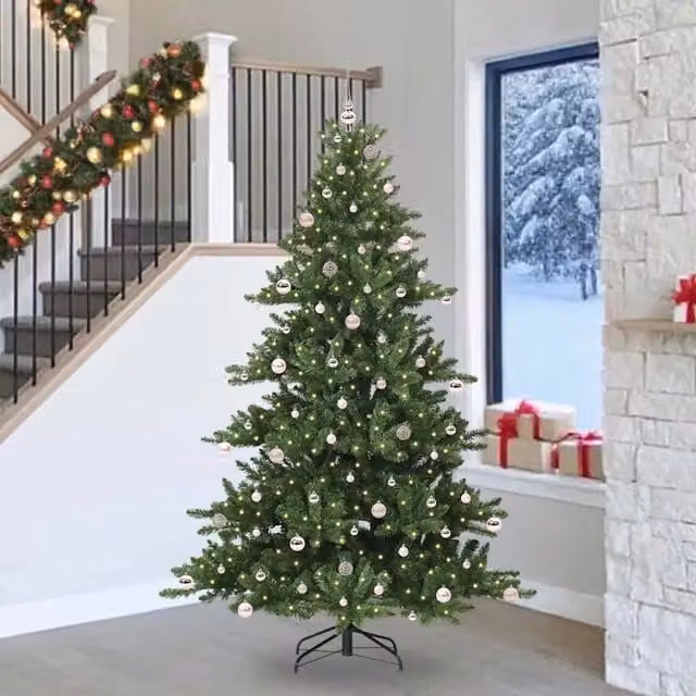 Albero di Natale artificiale verde vidaXL con rami pieghevoli, Altezza: 240 cm – 1
