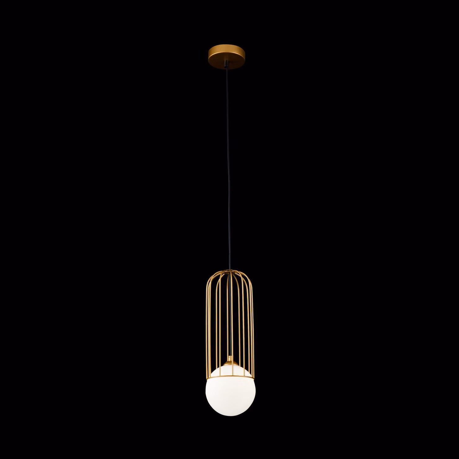 Lampada pendente Pendant in Metallo Tel Oro