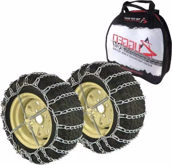 Set di pneumatici per trattore - Trazione resistente - Acciaio anticorrosione - 16x6,5x8 - Colore argento