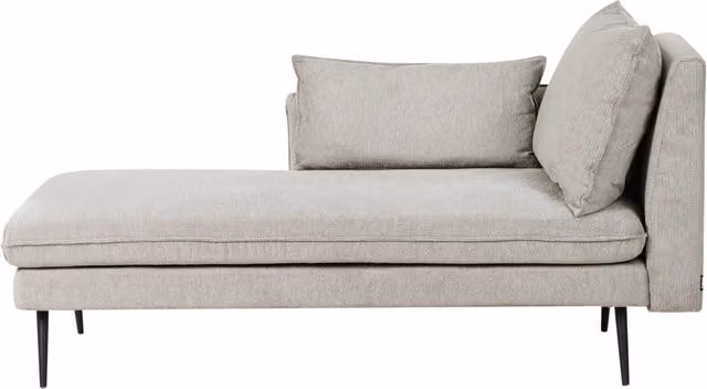 Chaise longue destra con cuscini decorativi in tessuto grigio Daybed Stile minimalista