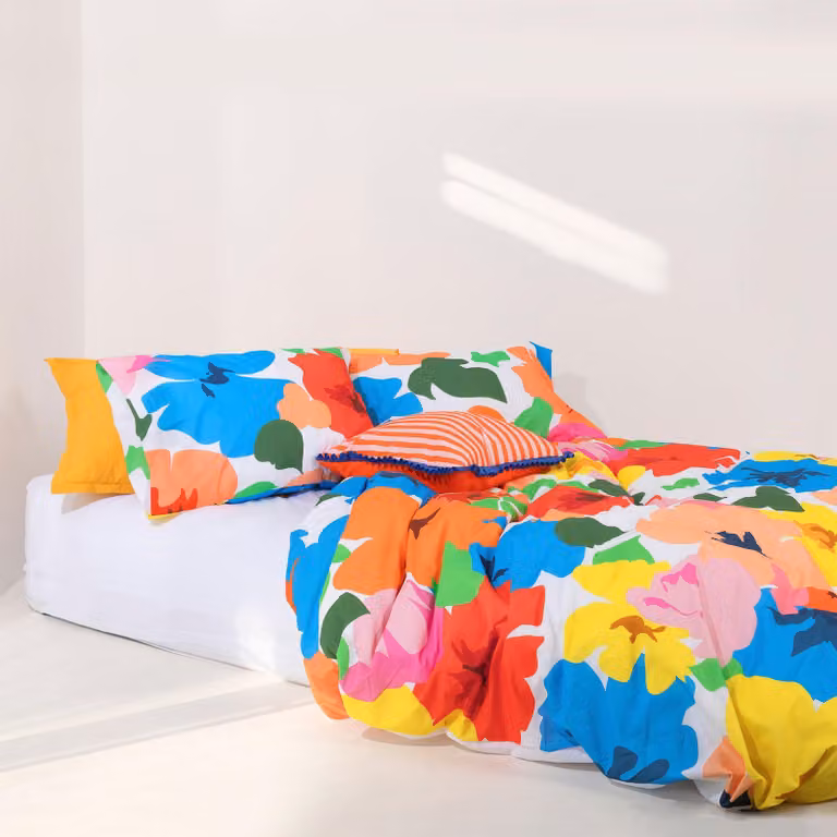 Copripiumino Bloom play 155 x 220 cm 100% cotone Europe