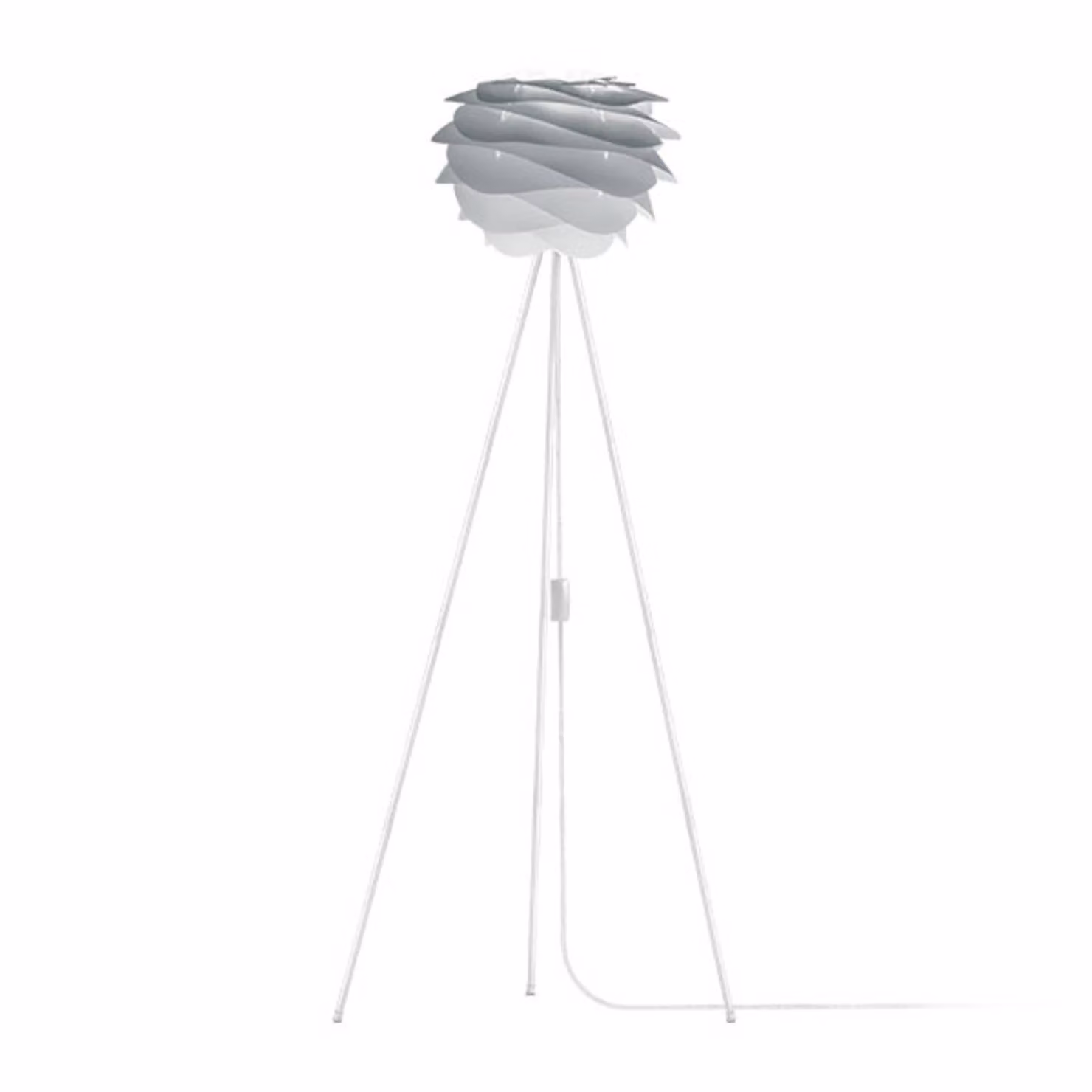 UMAGE Lampada da terra di design Carmina Mini, Alluminio / Grigio / Zincato, Soggiorno / Sala da pranzo, Alluminio, Design, Lampada da terra