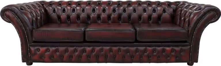 Chesterfield Design Luxus Polster Sofa Couch Sitz Garnitur Leder #234