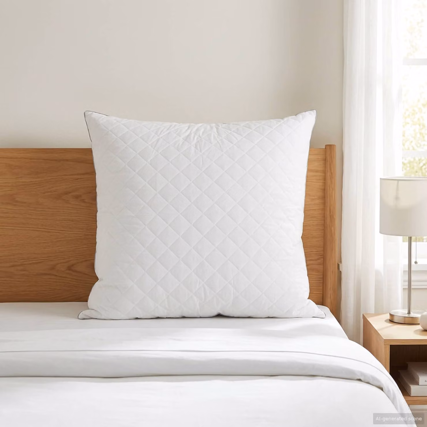 Cuscino vidaXL FULDA Bianco in 100% piuma d'oca e piumino, L 80 cm x P 80 cm