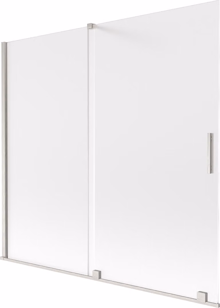 Mexen Velar paratia da vasca 2-ante scorrevole 170 x 150 cm, satinato, nichel spazzolato - 896-170-000-31-97