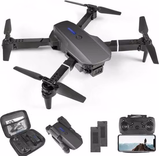 Drone Weinsamkeit per Principianti con Camera e Funzioni di Coding, Colore Nero