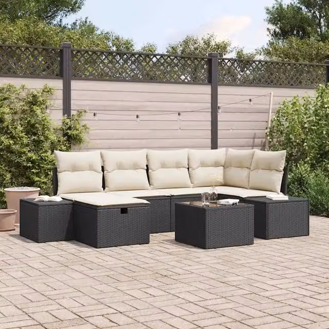Set di divani 7 pz polyrattan 3360718