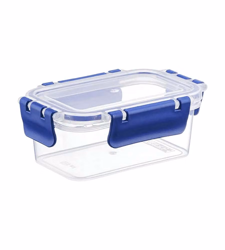 H&H Contenitore Alimentare Rettangolare 400 cc Trasparente Blu