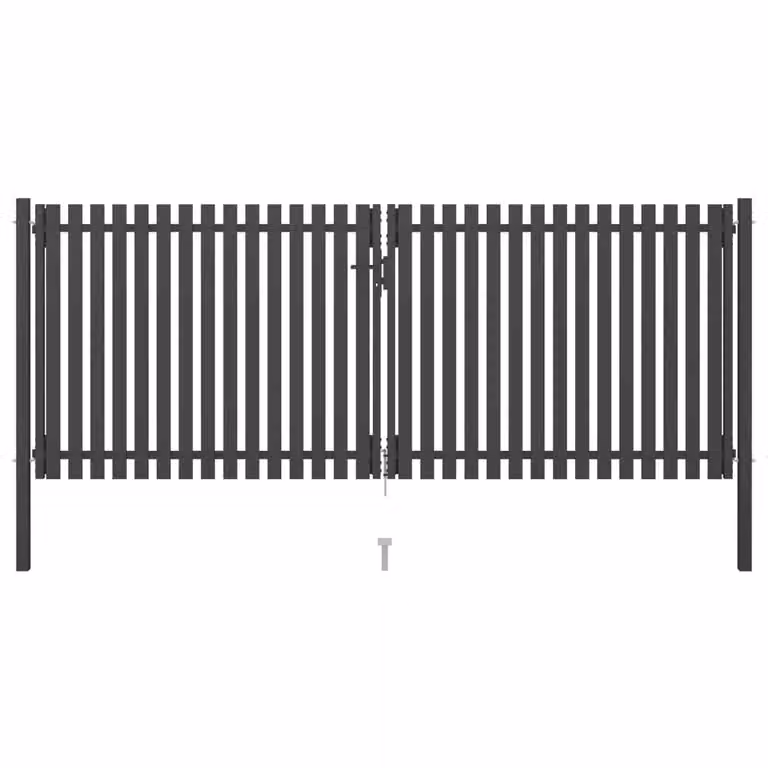 Maison Exclusive - Cancello da giardino in acciaio 400 x 125 cm, antracite