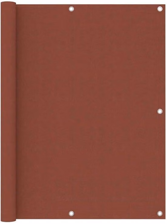 Ombrellone da balcone in terracotta - 120x400 cm - Tela Oxford - Resistente al vento e ai raggi UV - Telo da balcone alto e illuminato
