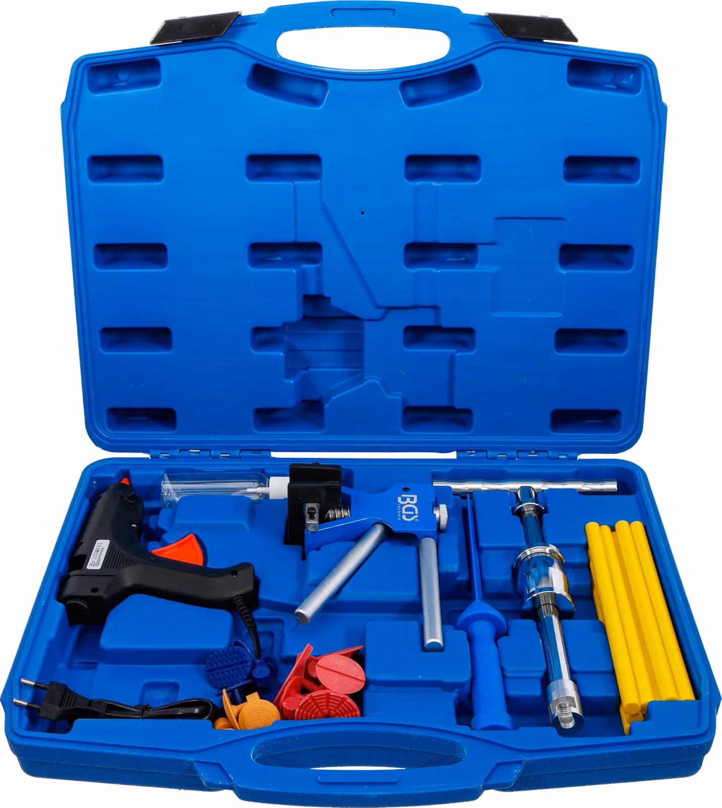 Kit professionale per applicazioni con 9 elementi adesivi, colla, spatola lisciante e sistema di fissaggio