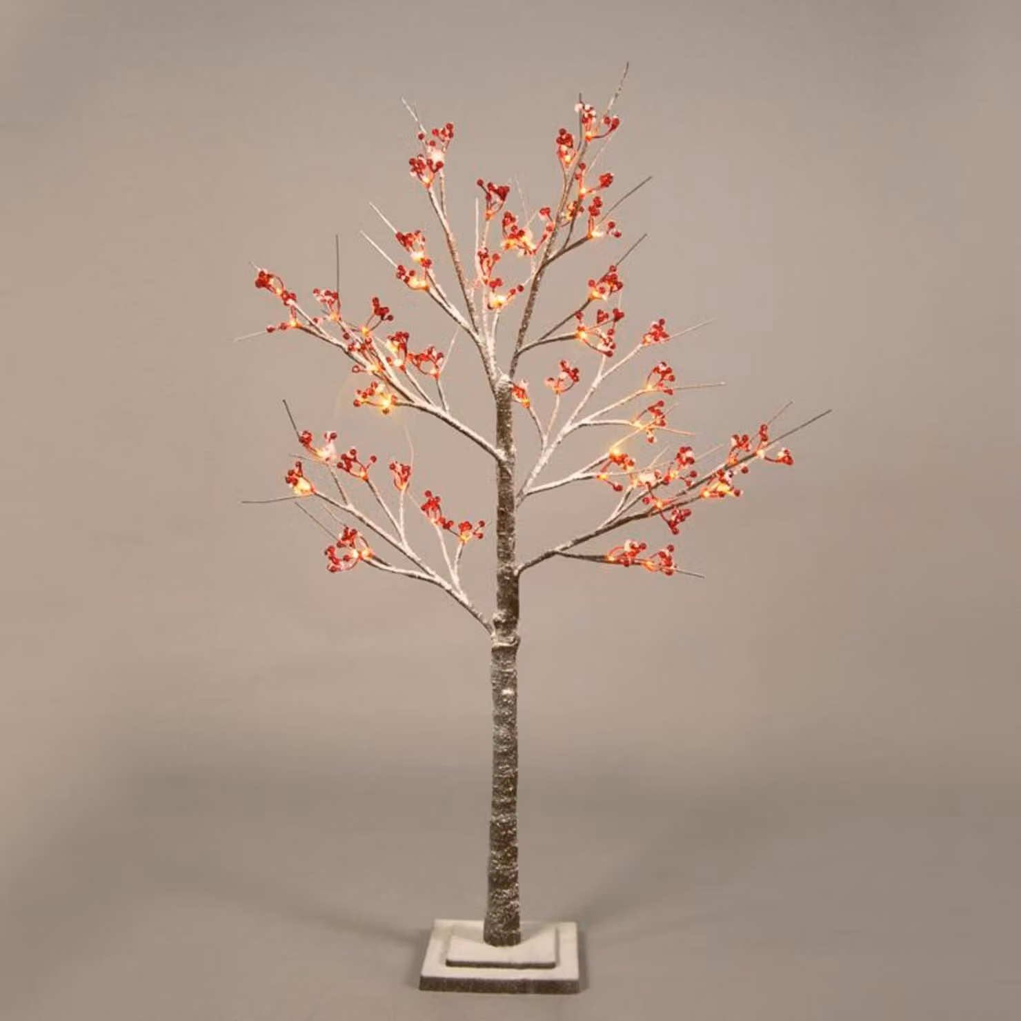 ACA Lighting Albero rosso 48 WW LED 220-240V IP44 20x20x120cm 3m cavo di alimentazione marrone X1048143