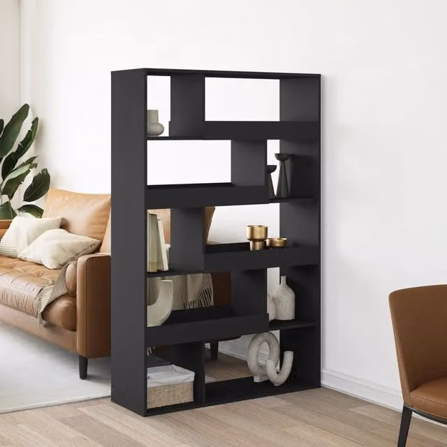 Libreria-Scaffale per Libri-Mobile di Stoccaggio Nera 100x33x156,5 cm in Truciolato 912711