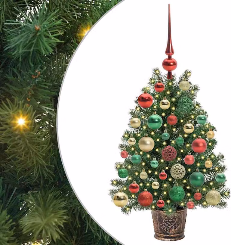 vidaXL Albero di Natale artificiale con 150 LED verde 75 cm PE e PVC