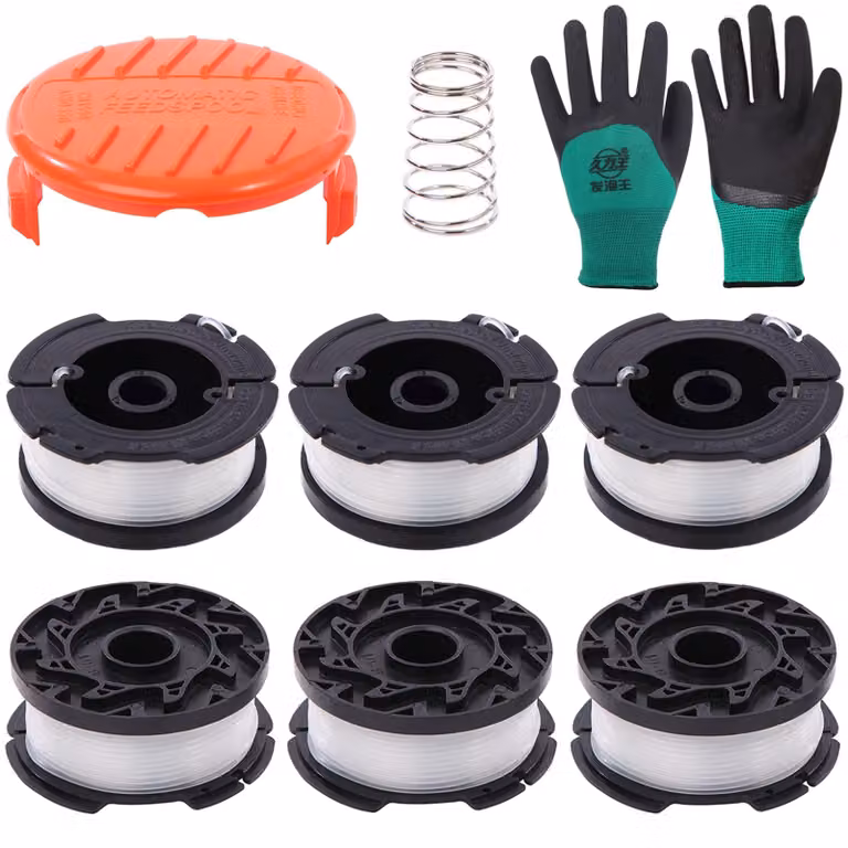 Set di bobine di ricambio per trimmer, 6 pezzi, 9 metri x 1,6 mm, alimentazione automatica