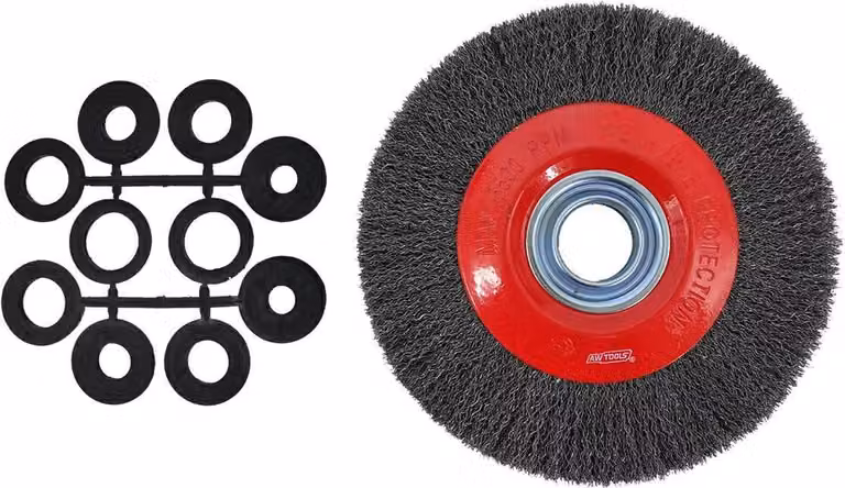 Spazzola per ruote Awtools 200 mm foro 32 mm