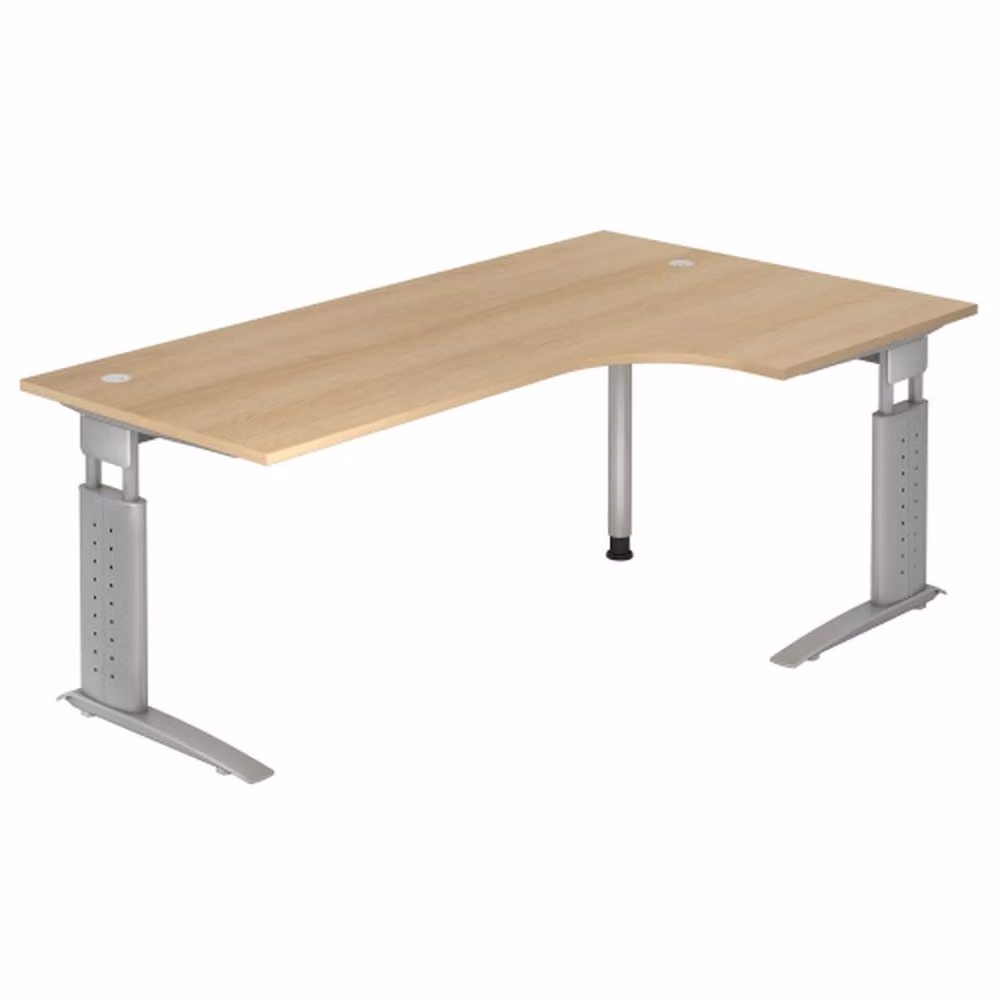 HAMMERBACHER US82 höhenverstellbarer Schreibtisch eiche L-Form